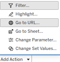 URL Action in Tableau: