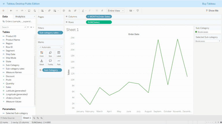 Parameter Based Filtering in Tableau: